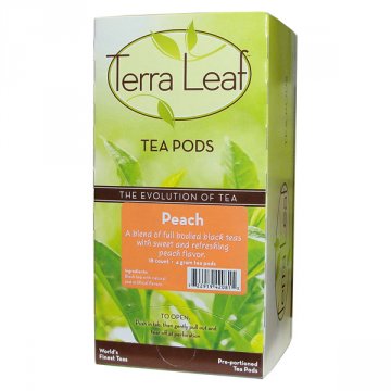 Terra Leaf Peach Tea Pods 18ct