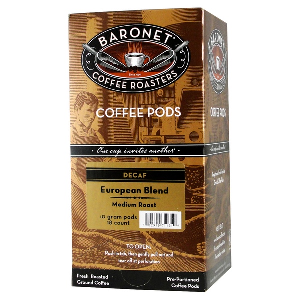 Baronet | European Blend Decaf Coffee Pods | 18ct