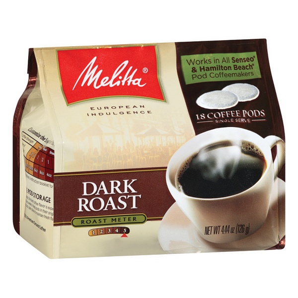 Melitta Coffee Pods, Medium Roast, 18 Count (Pack of 6) 108 Total Pods